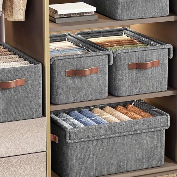 Foldable Stackable Storage Box Clothe Organizer